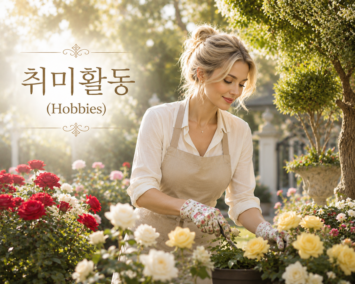 나무와 정원 등